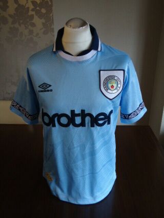 Manchester City 1993 Umbro Home Shirt Medium Rare Oasis Brother Man