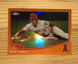 Mike Trout - 2013 Topps Chrome 1 - Orange Refractor - Rookie Cup - Sp Rare