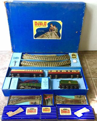Very Rare Hornby Dublo Passenger Train Set Silver King B.  R.  (e.  R. ) Ed11 W/ Extra
