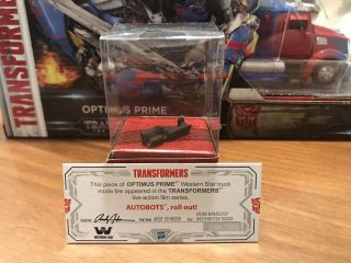 2017 SDCC Transformers The Last Knight Optimus Prime w/ Tire piece memorabilia 2