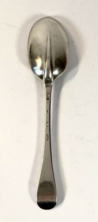 Rare Queen Anne Solid Silver Table Spoon London 1711 Rat Tail Britannia Standard