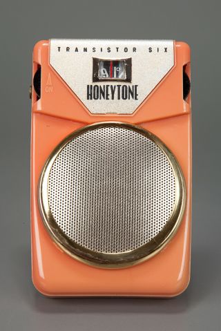 Vintage Honeytone Six G - 606 Transistor Radio - Rare Orange