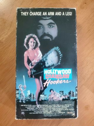 Hollywood Chainsaw Hookers Vhs Rare Horror Camp Video Linnea Quigley Gore Htf