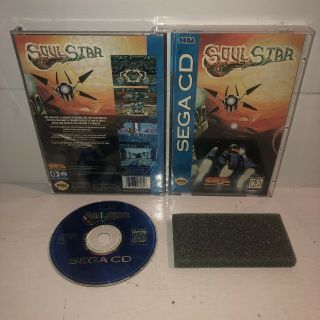 Sega Cd Soul Star Rare Game,  Complete Cib Fun Scd