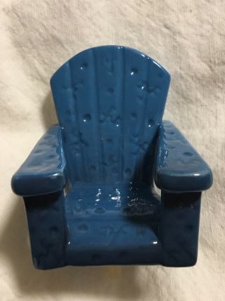 Nora Fleming Mini Blue Adirondack Beach Chair Rare Retired 3
