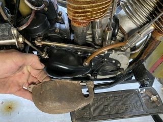 Rare 1921 - 1929 Harley J Jd Steel Oil Pump Cover Engine Motor Cam