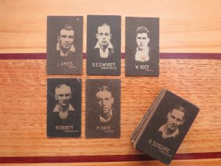 1931 - Hoadleys Cricket Cards - Very Rare - Near Complete Set (35/36)