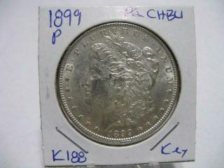 Very Rare 1899 P Morgan Dollar Choice Bu Estate Coin K188