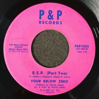 Hear Four Below Zero Rare Esp E.  S.  P.  Disco Northern Soul P.  Adams 45
