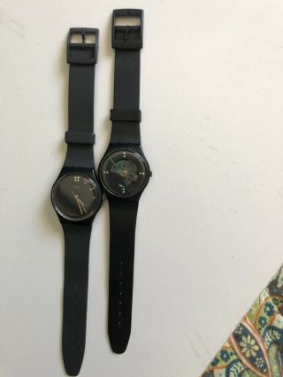 RARE swatch Watch Pair.  Limelight And Limelight 2 With Gemstones Christmas 1985 2