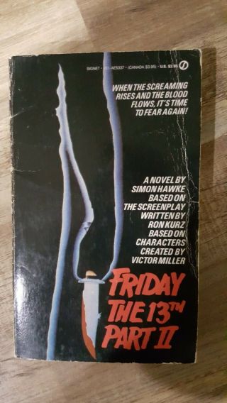 Friday The 13th Part 2 Novelization Rare Oop Simon Hawke Signet Paperback