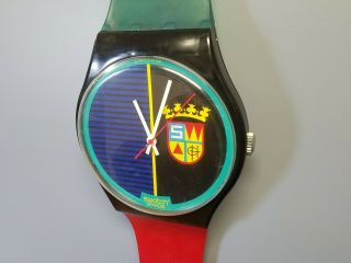 Swatch Maxi MGB111 Sir Swatch Watch RARE SWISS Wall Clock 1990 ' s Pop culture 3