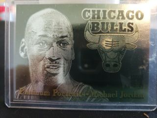 Michael Jordan Platinum Portraits Fleer Metal 96 - 97 Chicago Bulls 5 Of 10 Rare