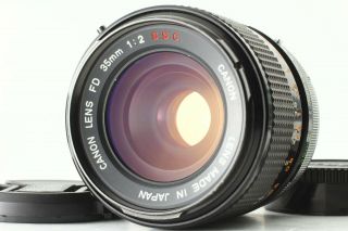Rare O Lens Exc,  5 Canon Fd 35mm F/2 S.  S.  C.  Ssc Mf Wide Angle Lens From Japan
