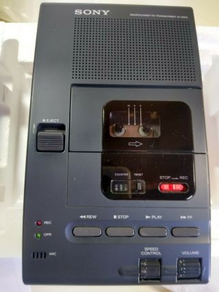 Rare Sony Microcassette Transcriber M - 2000 Foot Pedal Recorder