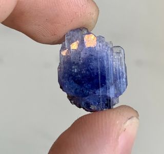 Rare 15.  1 Carat Unheated Tanzanite Crystal Specimen W/ Pyrite Inclusions