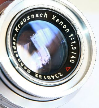 Rare Schneider Kreuznach Xenon 40/1.  9 40mm F1.  9 Lens Robot Screw Mount Germany
