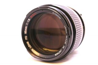 【rare Execellent＋＋＋ 】 Canon Fd S.  S.  C 85mm F1.  8 From Japan