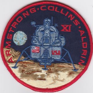 Nasa Rare Apollo Xi (11) Moonlanding Crew Patch 4 Inch