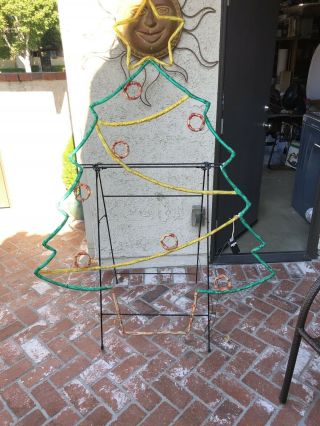 Rare MR Christmas Lighted Sculpture Christmas Tree.  73 Inches Tall 2