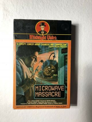 Microwave Massacre Horror Comedy Midnight Video Vhs W/ Case Cult Gore Rare Oop