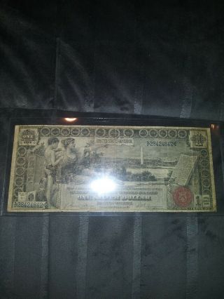 1896 $1 Us Educational Silver Certificate Large Size Note - 28424842 Very Rare