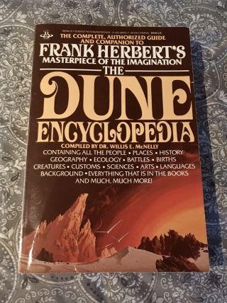 Rare Dune Encyclopedia By Willis E.  Mcnelly Paperback.