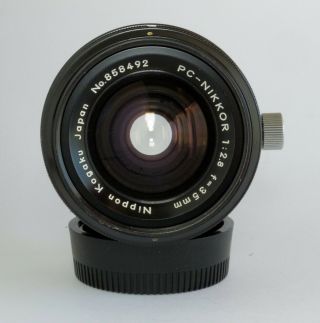 Rare Nikon F Nippon Kogaku PC - Nikkor 35mm f2.  8 Wide Angle Shift Lens.  EXC, 2