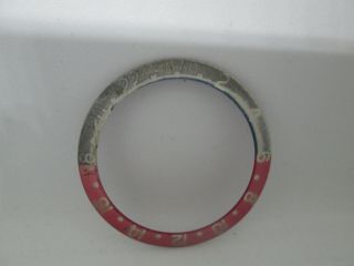 Rare Faded Rolex Bezel Insert Red And Blue For Model 1675 (red Back)