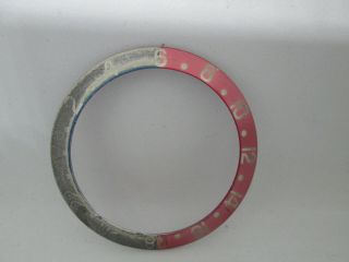 RARE FADED ROLEX BEZEL INSERT RED AND BLUE FOR MODEL 1675 (RED BACK) 2