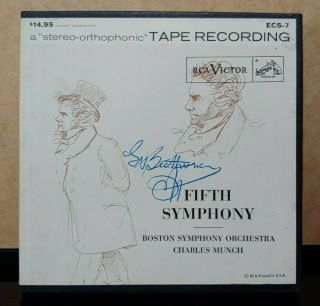 2 - Track Reel Tape Rca Victor Beethoven Symphony No.  5 Munch Boston Symphony Rare