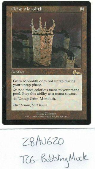 1 X Grim Monolith Urza 