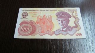 Yugoslavia 1000 Dinara 1990.  Unc - Test Note Tito - - Rare