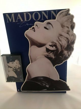 Madonna True Blue 1986 Herb Ritts Rare Promo In - Store Cassette Display Stand - Up
