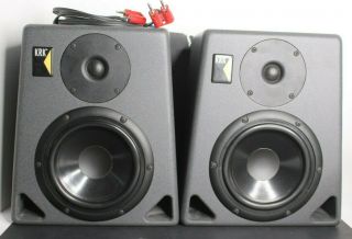 Rare Pair Krk Rokit Passive Studio Monitor Speakers Gray Made In Usa