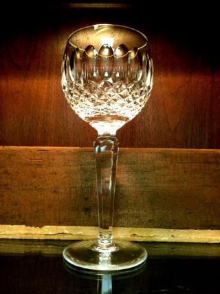 Waterford Crystal Balloon Hock Wine Glass Colleen Set Of 5 Rare Stem Footed 7.  5 "