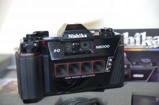 Nishika n8000 35mm 3 - d camera,  Rare, 2