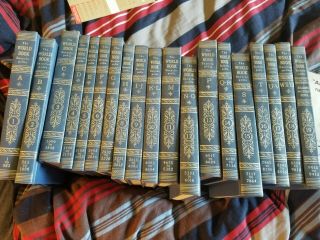 Rare Blue The World Book Encyclopedia Set 1953 Volumes 1 - 19