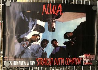 N.  W.  A.  Straight Outta Compton Album Poster - Rare - Record Store Promo