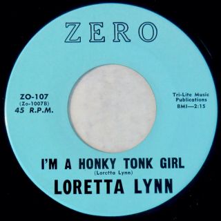 Zero 107 Loretta Lynn Orig Rare Country Bop 45 Near I 