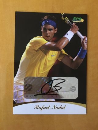Rafael Nadal Auto Rare 2010 Ace Authentic Tennis Autograph Gold Card 13/19