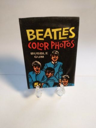Rare The Beatles Topps Bubble Gum Wrapper 1964 Beatles Color Photos