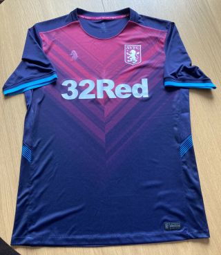 Aston Villa 2018/19 Rare Third Kit Luke Sport 1977 Size Large Cond