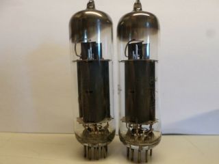 Rare Pair El84 From Lorenz Whit 45 Degree D - Getters,  6bq5.