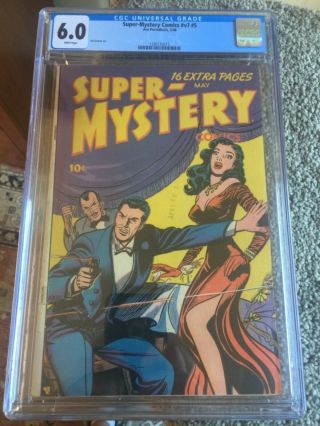 Rare 1948 Golden Age - Mystery Comics V7 5 Cgc 6.  0 Universal White Pages