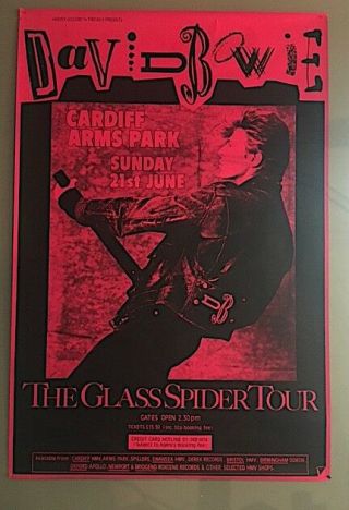 Rare Extra Large David Bowie Promo Poster - The Glass Spider Tour