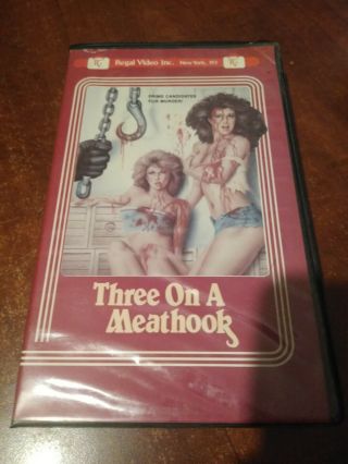 Three On A Meathook (regal Video) Very Rare Htf