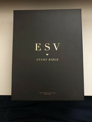 Crossway Esv Heirloom Study Bible (black Goatskin Leather) (rare)