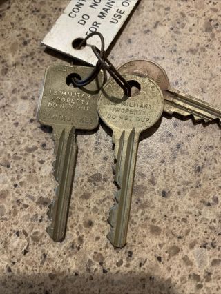 Rare Hi Shear Corp Lock With Medeco 2 User Keys And 1 Control Key 1982 2
