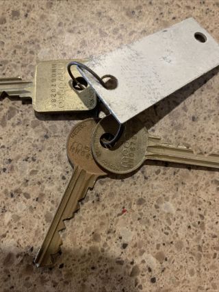 Rare Hi Shear Corp Lock With Medeco 2 User Keys And 1 Control Key 1982 3
